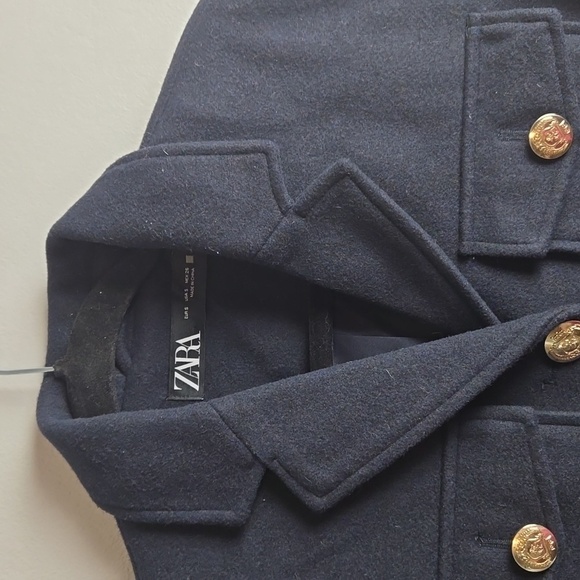 Zara-Cropped Gold Button Jacket-Size S - Picture 11 of 17